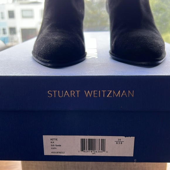 Stuart Weitzman Hettie Black Suede Boots NWT - Picture 4 of 14